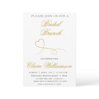 Two Elegant Gold Hearts | Bridal Brunch