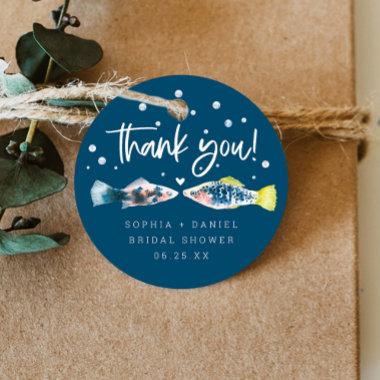 Two Less Fish In The Sea Bridal Shower Favor Tags