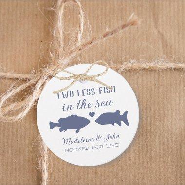 Two Less Fish In The Sea Couples Shower Favor Tags