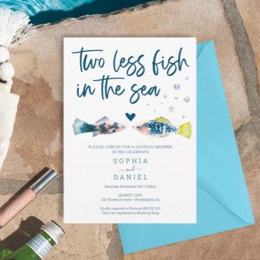 Two Less Fish In The Sea Couples Shower Invitations