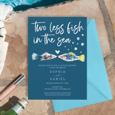 Two Less Fish In The Sea Couples Shower Invitations