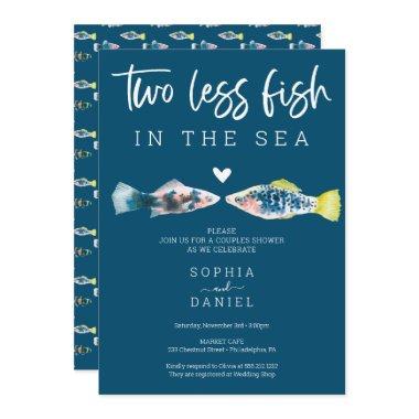 Two Less Fish In The Sea Couples Shower Invitations