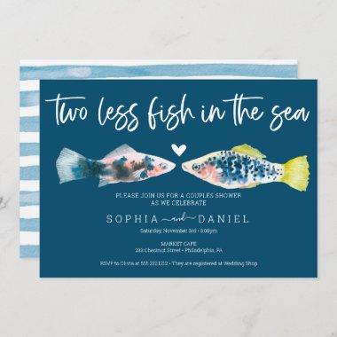 Two Less Fish In The Sea Couples Shower Invitations