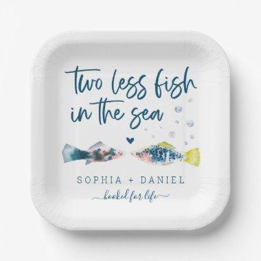 Two Less Fish In The Sea Wedding Paper Plates