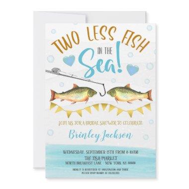 Two Less Fish in the Sea Wedding Shower Invitations