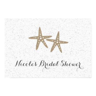 Two Starfish Beach Bridal Shower Party Banner Poster