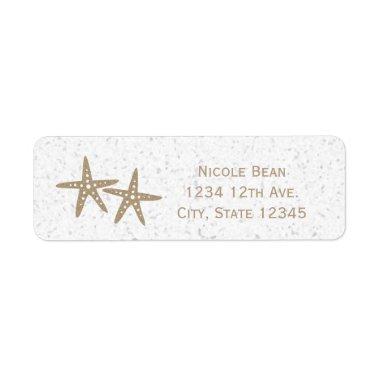 Two Starfish Beach Invitations Address Labels