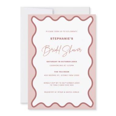 Two Tone Pink Wavy Border