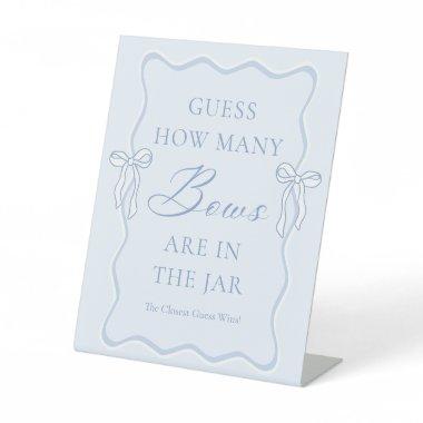 Tying the Knot  Guess How Many Bow Pedestal Sign