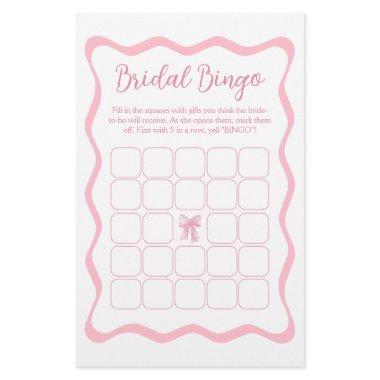 Tying the knot  Pink Bow Bingo Game
