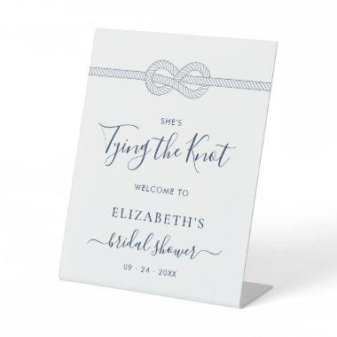 Tying the Knot Nautical  Welcome Pedestal Sign