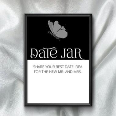 Typography date night ideas. Date jar bridal game Poster