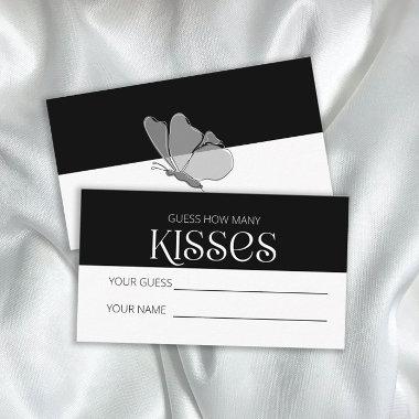 Typography guess how many kisses bridal game enclosure