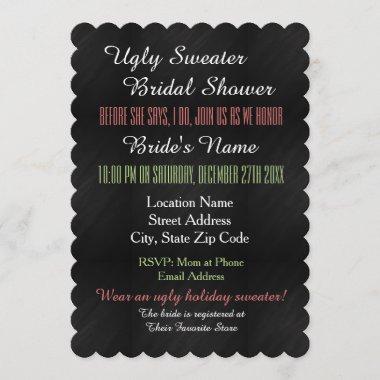Ugly Sweater Bridal Shower Invitations