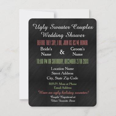Ugly Sweater Couples Wedding Shower Invitations