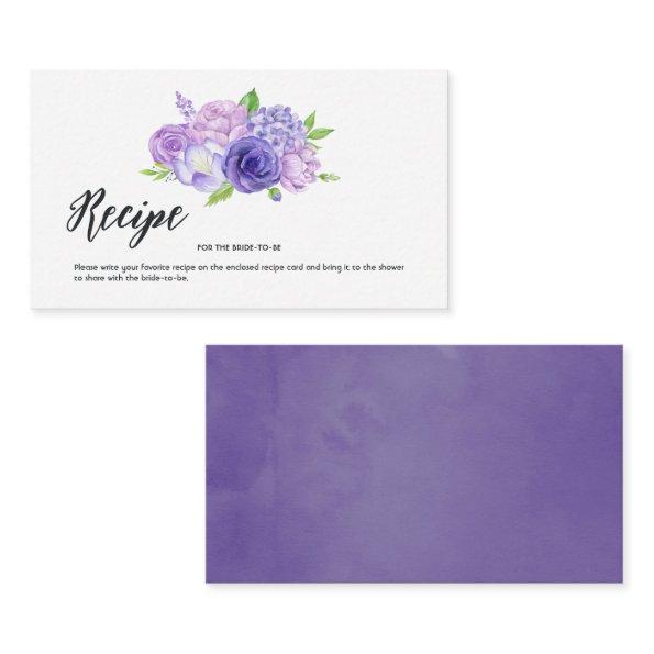 Ultra Violet Floral  Recipe Insert Note