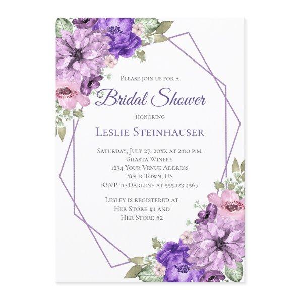 Ultra Violet Purple Floral Geometric
