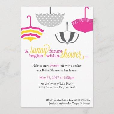 Umbrella Bridal Shower Invitations