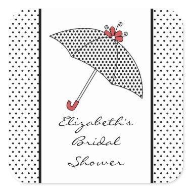 Umbrella Bridal Shower Sticker