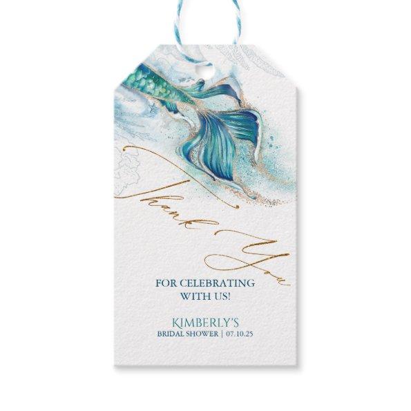 Under the Sea Mermaid Tail Bridal Shower Gift Tags