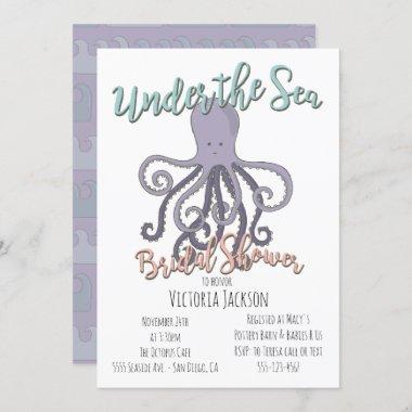 Under the Sea Octopus Bridal Shower Invitations
