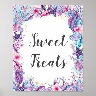 Under the Sea Turquoise Purple Pink Sweet Treats Poster