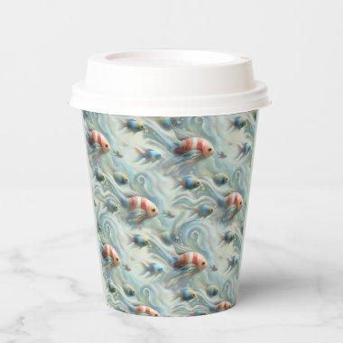 Underwater Art of Fish & Coral in Acrylic Paper Cups
