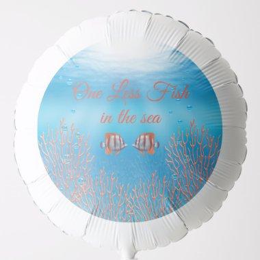 Underwater One Less Fish in the Sea Wedding Large Balloon