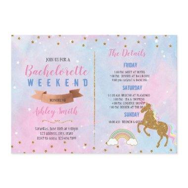 Unicorn bachelorette with Itinerary