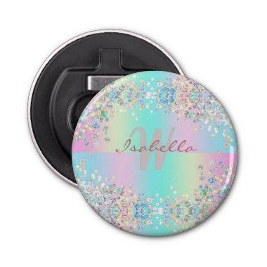 Unicorn Holographic Glitter Bottle Opener