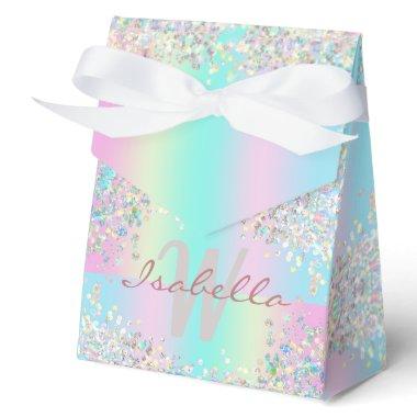Unicorn Holographic Glitter Favor Boxes