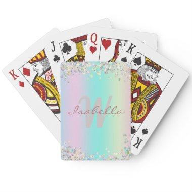 Unicorn Holographic Glitter Poker