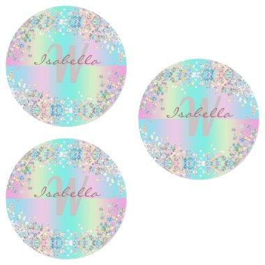 Unicorn Holographic Glitter Waterproof Kids' Labels