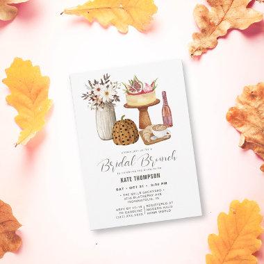 Unique Fall Autumn Pumpkin Bridal Shower Brunch Invitations