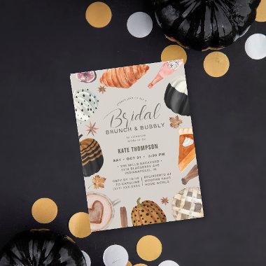 Unique Fall Painted Pumpkins Bridal Shower Brunch Invitations