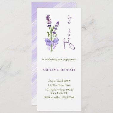 Unique Fashion Simple Lavender Bouquet Handwritten Invitations