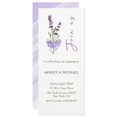 Unique Fashion Simple Lavender Bouquet Handwritten Invitations