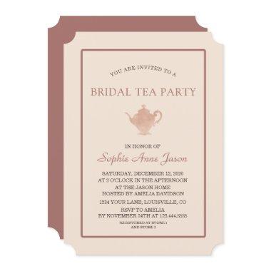 Unique Ivory Dark Peach  Tea Party