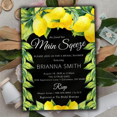 Unique Lemon Bridal Shower Invitations main squeeze