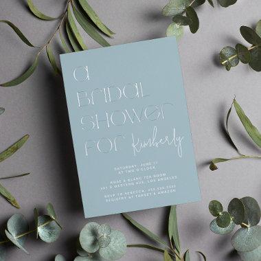 Unique Modern Typography Blue  Foil