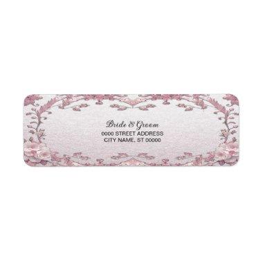 Unique Pink Floral Return Address Label