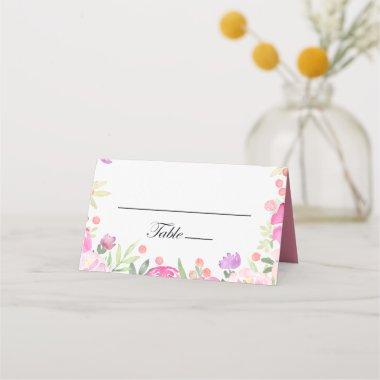 Unique Romantic Floral Wedding Place Invitations