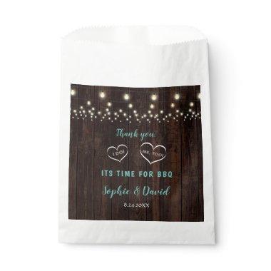 Unique Vintage String Lights Old Barn I DO BBQ Favor Bag