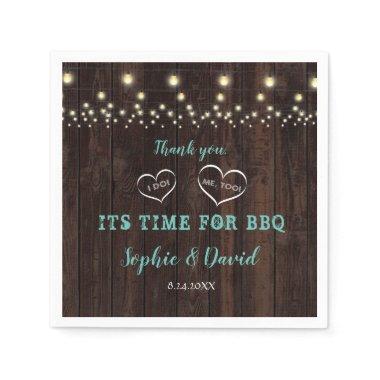 Unique Vintage String Lights Old Barn I DO BBQ Napkins