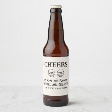 Unique Wedding Save Date Cheers Beers Beer Bottle Label