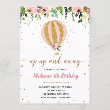 Up up and away birthday Invitations