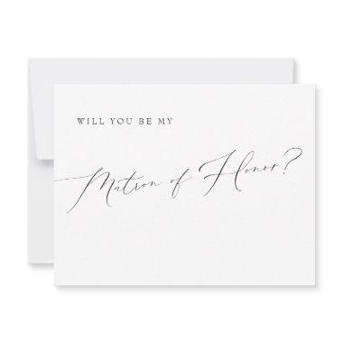 VALENTINA Classic Script Matron of Honor Proposal