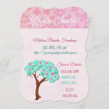 Valentine Blossoms Adorable BABY BRIDAL SHOWER Invitations