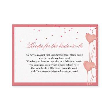 valentine heart theme request recipe for the bride enclosure