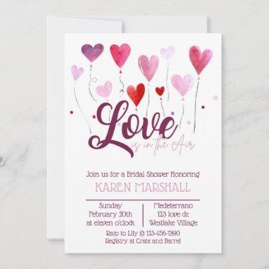 Valentine, Love, Bridal Shower Invitations